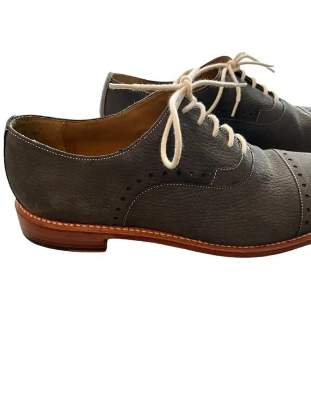 Michael Bastian Men’s Leather Upper Oxford Tie Shoes Size 11 Dark Gray